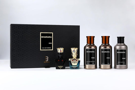 Bharara King 5-Piece Gift Set (EDP + Lotion + Pharaoh Minis)