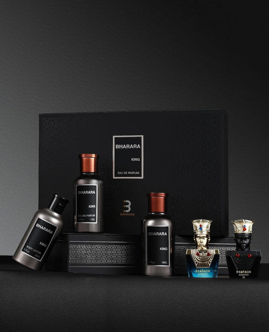 Bharara King 5-Piece Gift Set (EDP + Lotion + Pharaoh Minis)